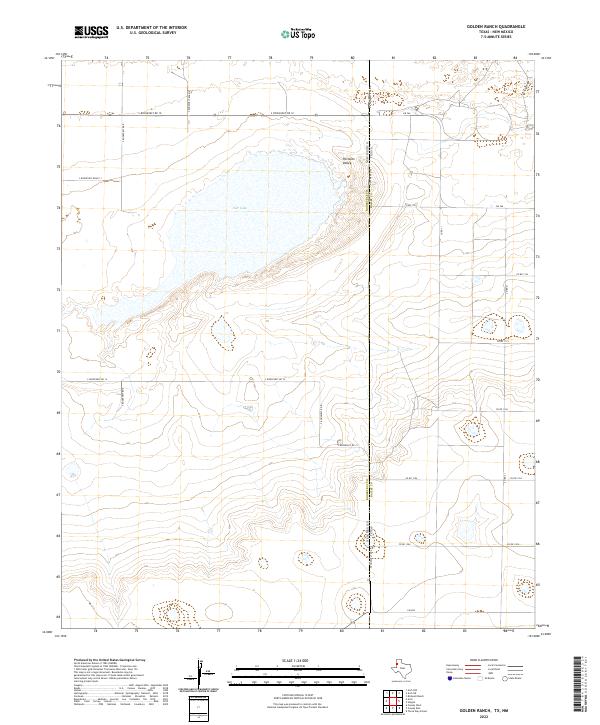 Golden Ranch, TX-NM — USGS 7.5-minute topo (2022)