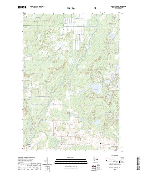 Hickory Corners, WI — USGS 7.5-minute topo (2023)