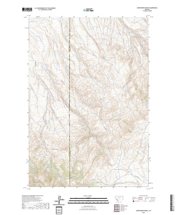 Christensen Ranch, MT — USGS 7.5-minute topo (2024)