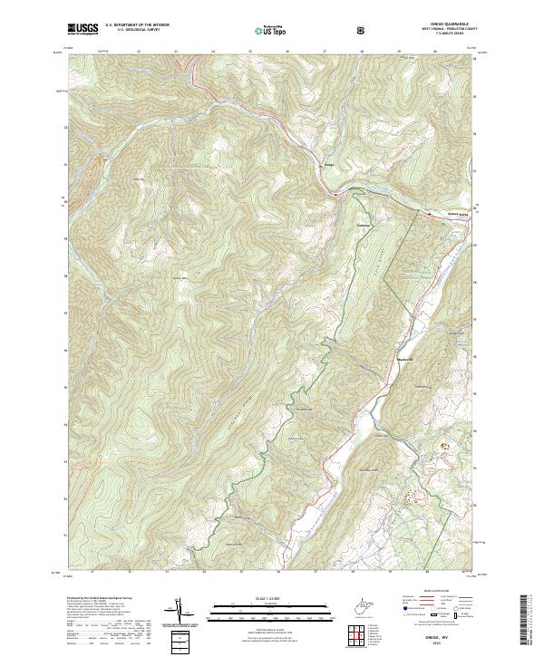Onego, WV — USGS 7.5-minute topo (2023)