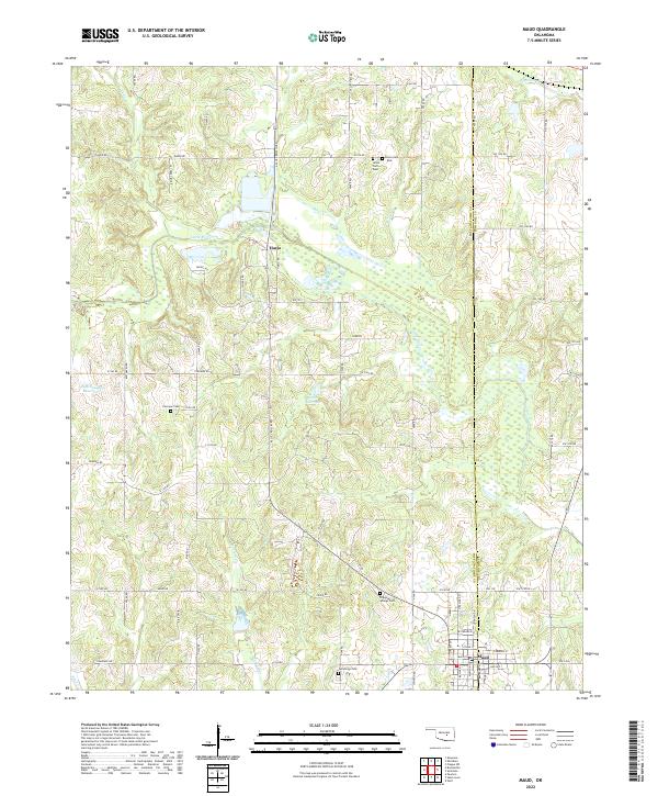 Maud, OK — USGS 7.5-minute topo (2022)
