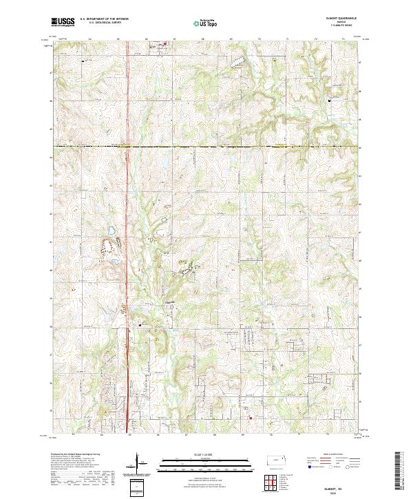 Elmont, KS — USGS 7.5-minute topo (2022)