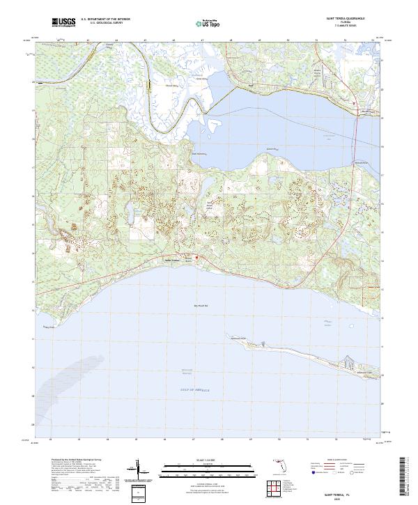 Saint Teresa, FL — USGS 7.5-minute topo (2025)
