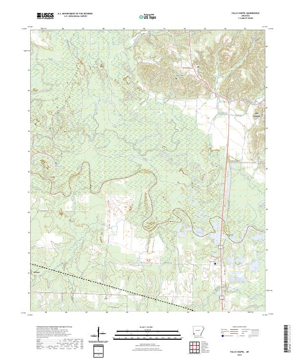 Falls Chapel, AR — USGS 7.5-minute topo (2024)