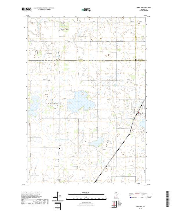 Green Isle, MN — USGS 7.5-minute topo (2022)