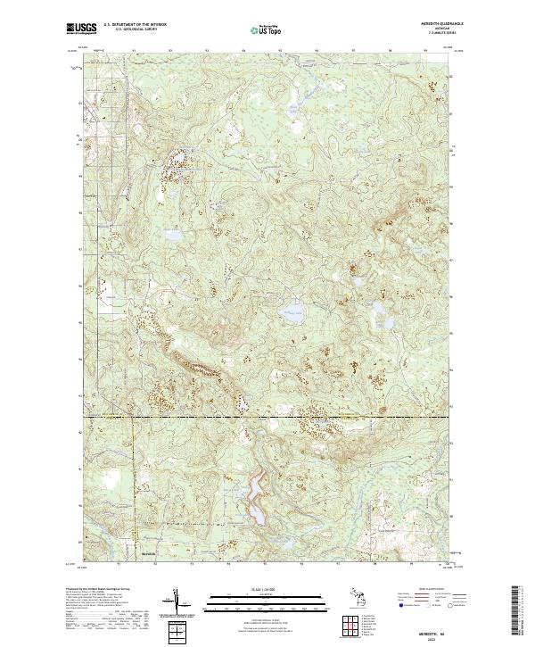 Meredith, MI — USGS 7.5-minute topo (2023)