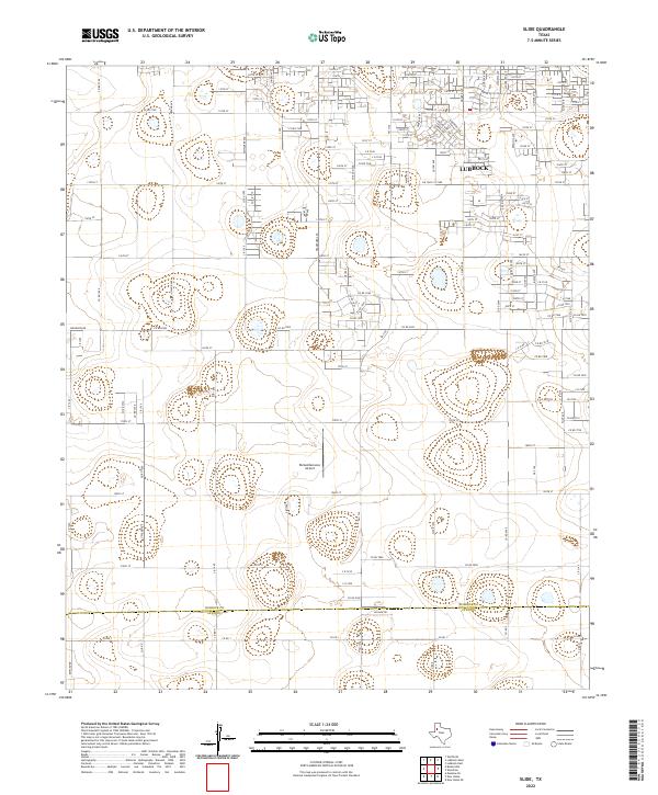 Slide, TX — USGS 7.5-minute topo (2022)
