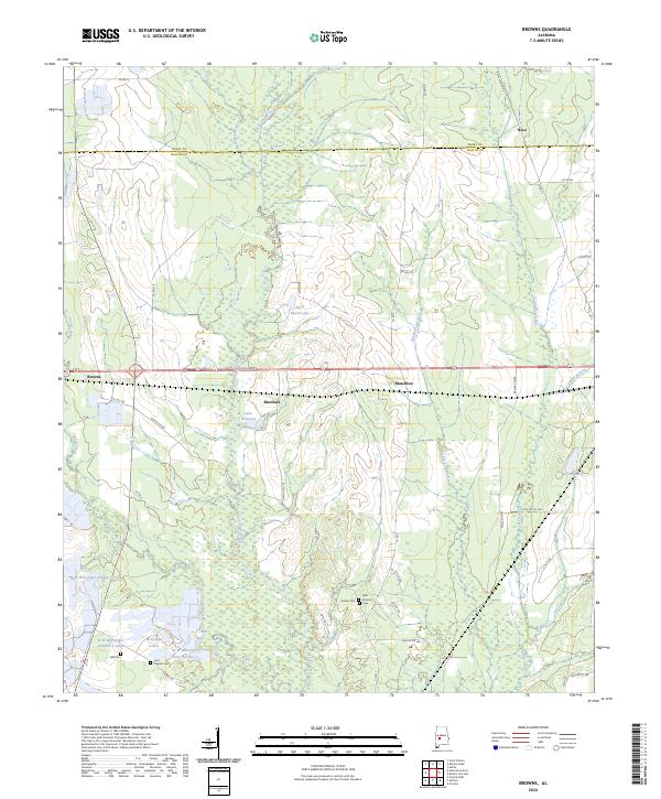 Browns, AL — USGS 7.5-minute topo (2024)