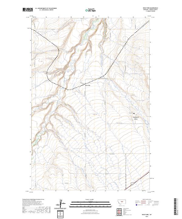 Ross Fork, MT — USGS 7.5-minute topo (2024)