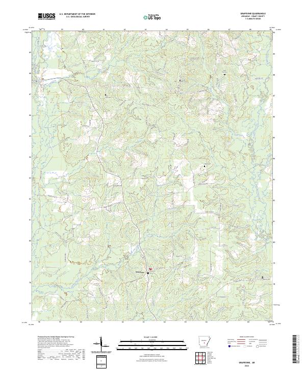 Grapevine, AR — USGS 7.5-minute topo (2024)