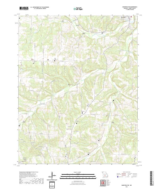 Mansfield NE, MO — USGS 7.5-minute topo (2021)