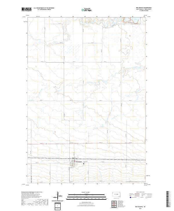 Ree Heights, SD — USGS 7.5-minute topo (2021)