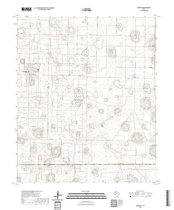 Sundown, TX — USGS 7.5-minute topo (2022)