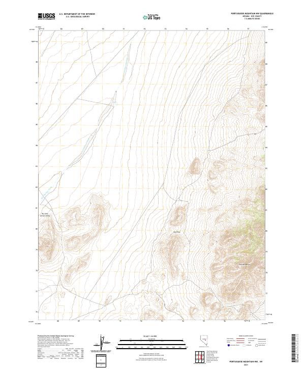 Portuguese Mountain NW, NV — USGS 7.5-minute topo (2021)