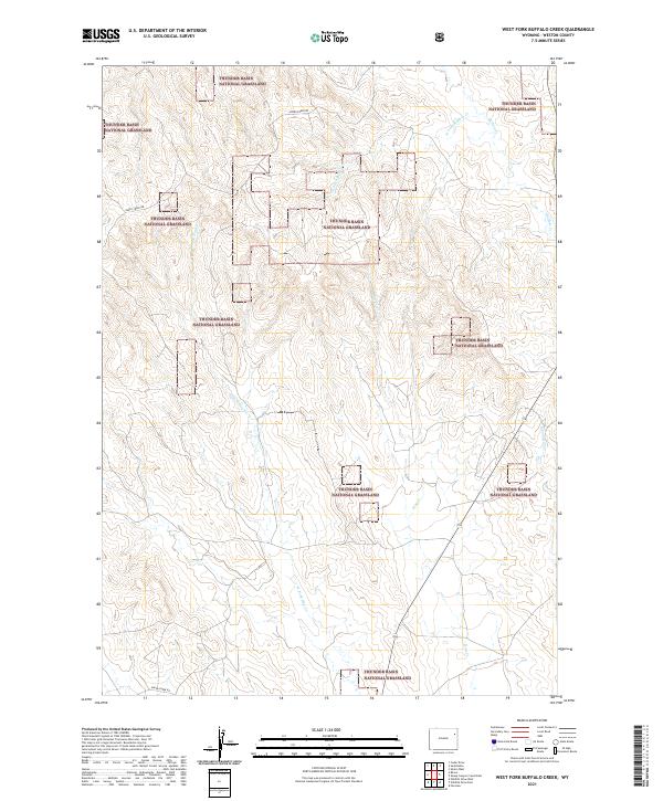 West Fork Buffalo Creek, WY — USGS 7.5-minute topo (2021)
