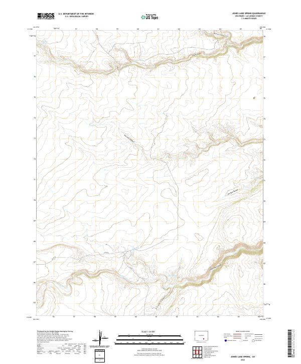 Jones Lake Spring, CO — USGS 7.5-minute topo (2022)