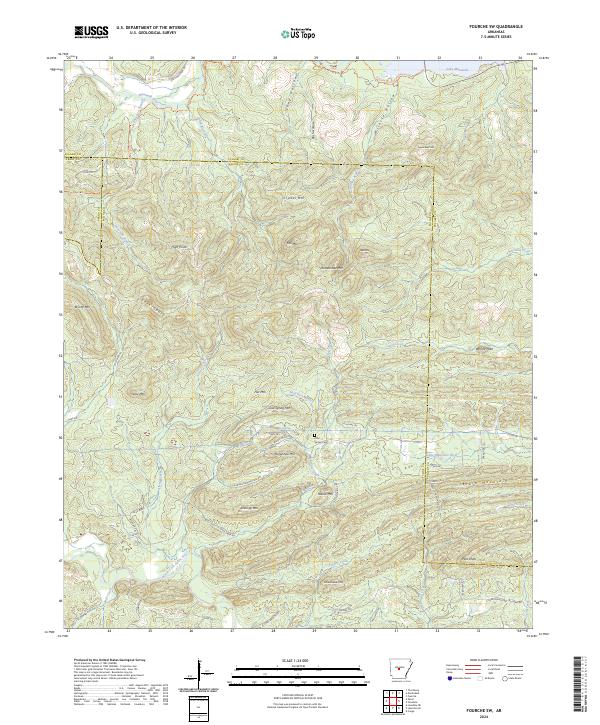 Fourche SW, AR — USGS 7.5-minute topo (2024)