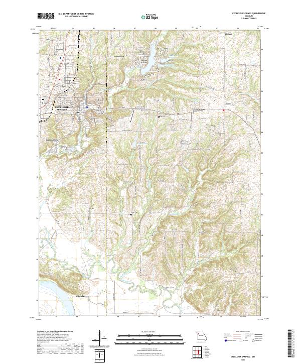 Excelsior Springs, MO — USGS 7.5-minute topo (2021)