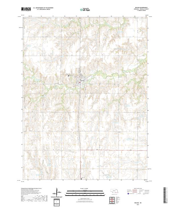 Nelson, NE — USGS 7.5-minute topo (2021)