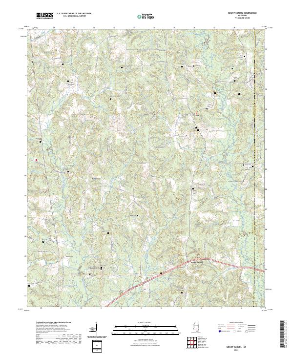 Mount Carmel, MS — USGS 7.5-minute topo (2024)