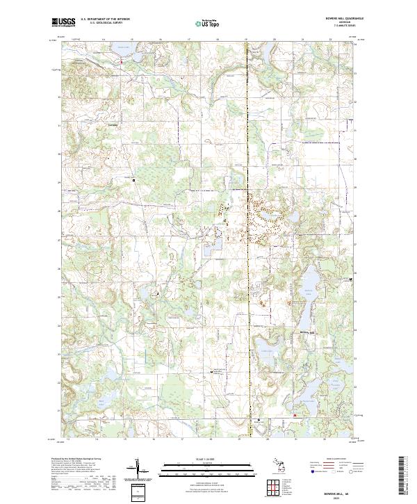 Bowens Mill, MI — USGS 7.5-minute topo (2023)
