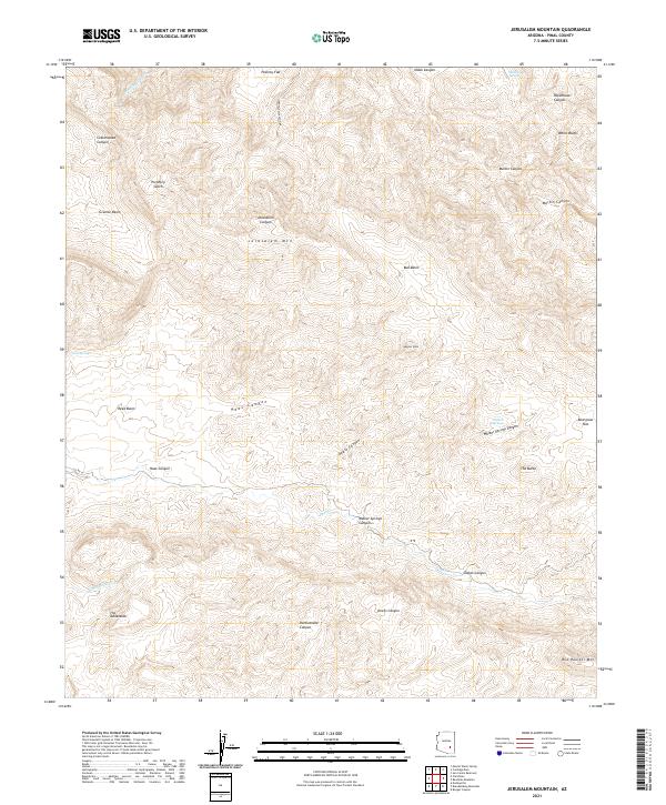 Jerusalem Mountain, AZ — USGS 7.5-minute topo (2021)