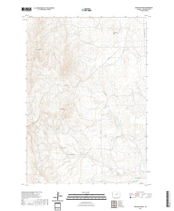 Antelope Draw, WY — USGS 7.5-minute topo (2021)