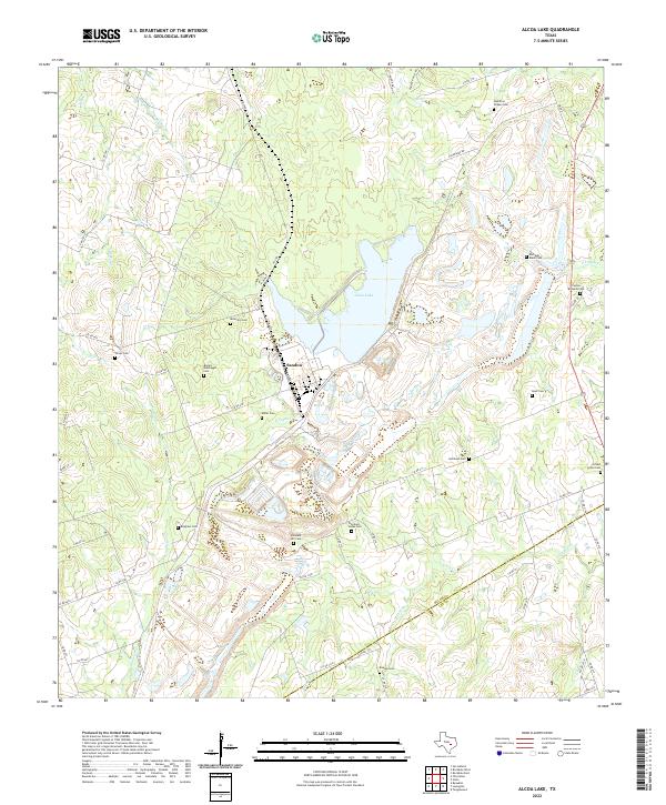 Alcoa Lake, TX — USGS 7.5-minute topo (2022)