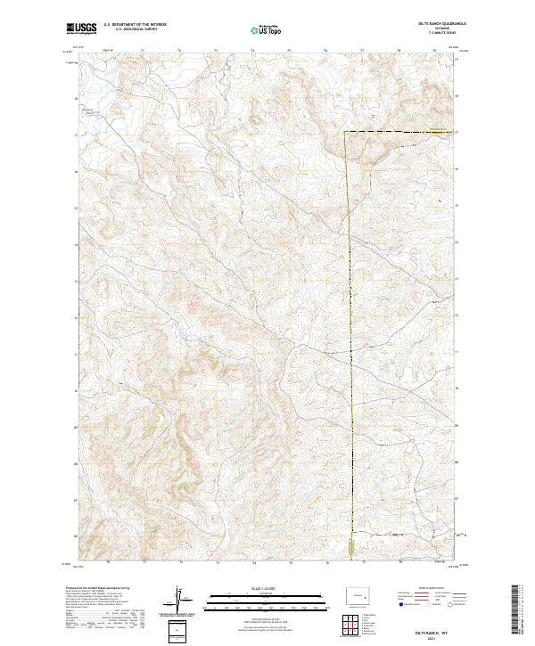 Dilts Ranch, WY — USGS 7.5-minute topo (2021)