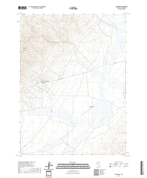 Tuscarora, NV — USGS 7.5-minute topo (2021)