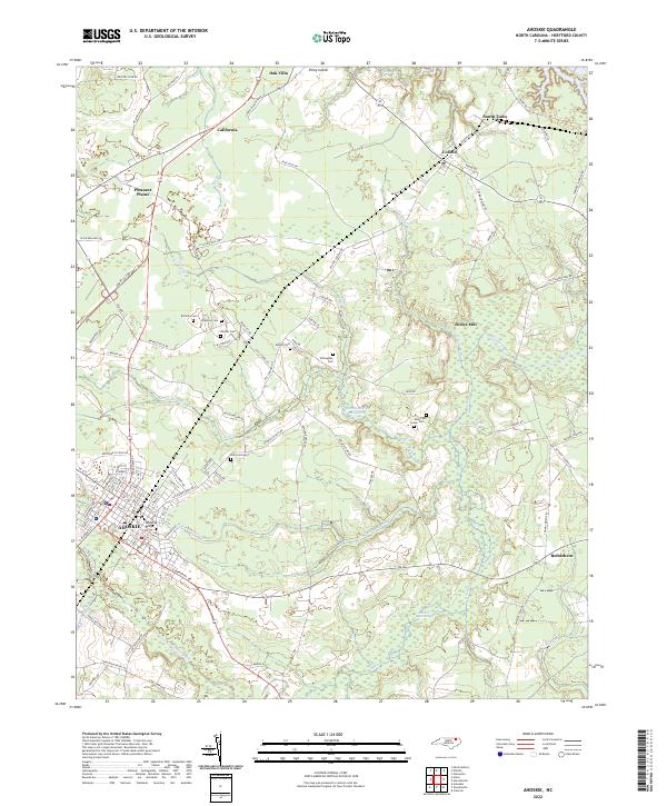 Ahoskie, NC — USGS 7.5-minute topo (2022)