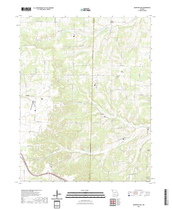 Mansfield NW, MO — USGS 7.5-minute topo (2021)