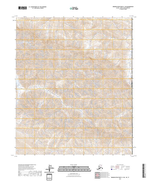 Demarcation Point A-1 NE, AK-YT — USGS 7.5-minute topo (2023)