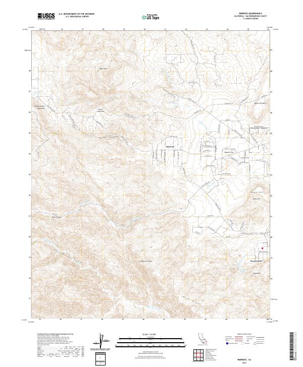 Rimrock, CA — USGS 7.5-minute topo (2021)