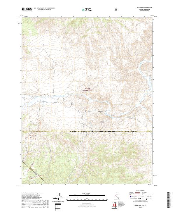 The Elbow, NV-CA — USGS 7.5-minute topo (2021)