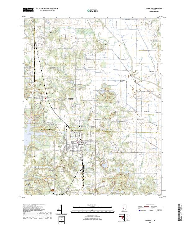 Jasonville, IN — USGS 7.5-minute topo (2022)