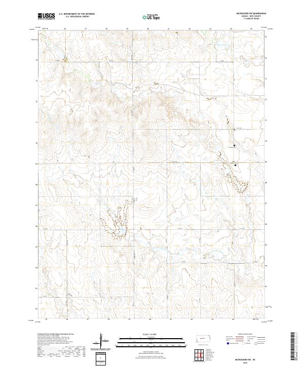 McCracken SW, KS — USGS 7.5-minute topo (2022)