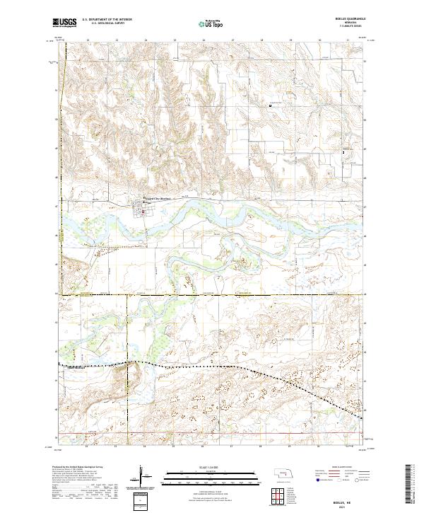 Boelus, NE — USGS 7.5-minute topo (2021)