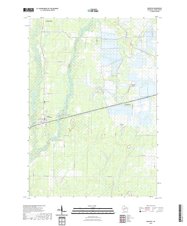 Babcock, WI — USGS 7.5-minute topo (2022)