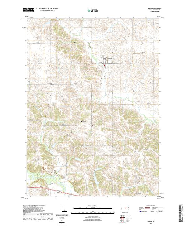 Garwin, IA — USGS 7.5-minute topo (2022)