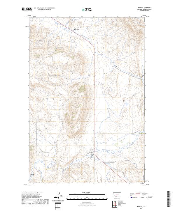 Ringling, MT — USGS 7.5-minute topo (2024)