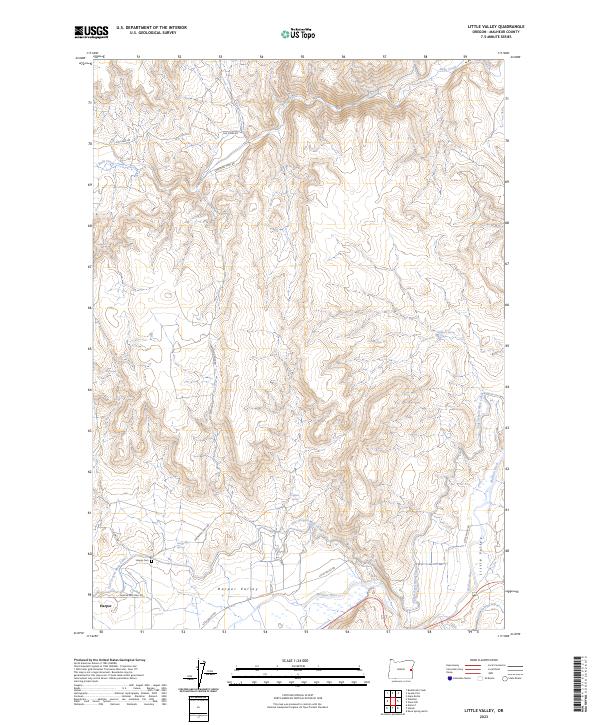 Little Valley, OR — USGS 7.5-minute topo (2023)