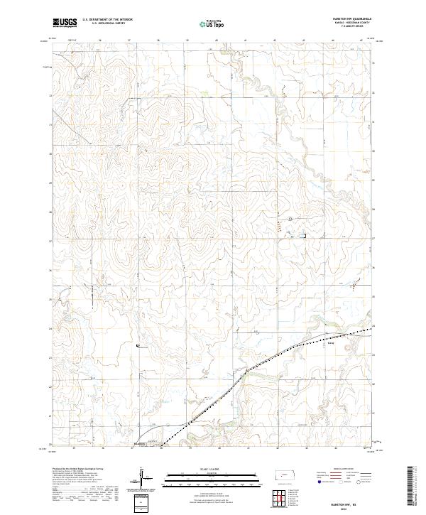 Hanston NW, KS — USGS 7.5-minute topo (2022)