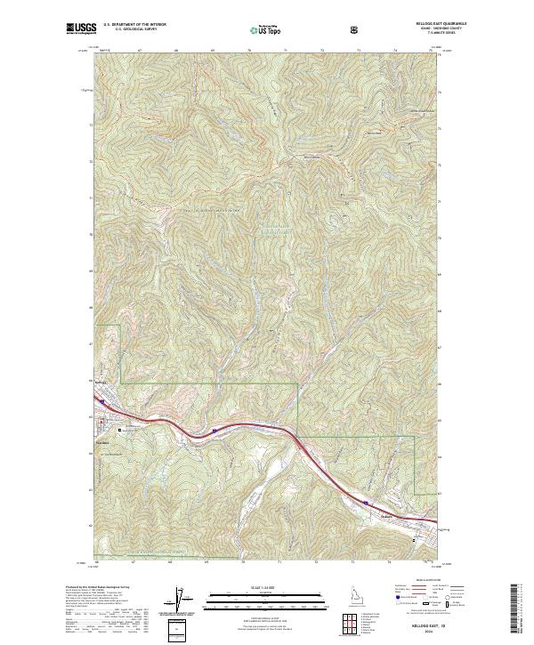 Kellogg East, ID — USGS 7.5-minute topo (2024)