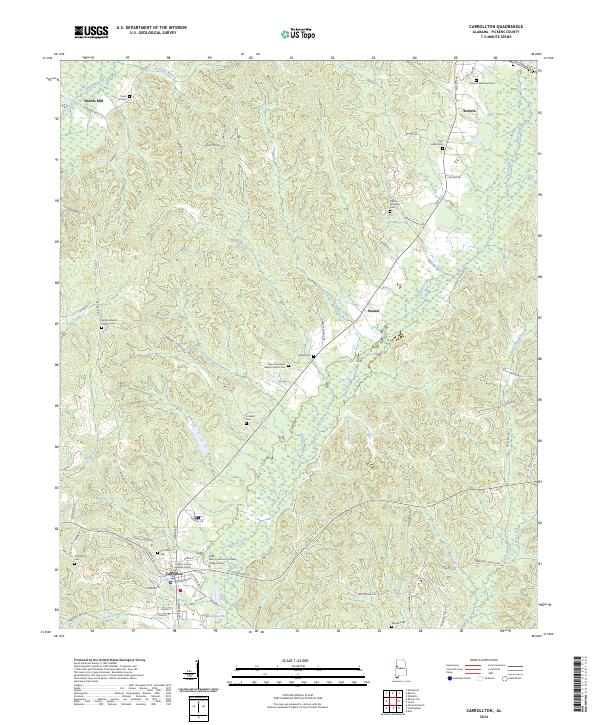 Carrollton, AL — USGS 7.5-minute topo (2024)