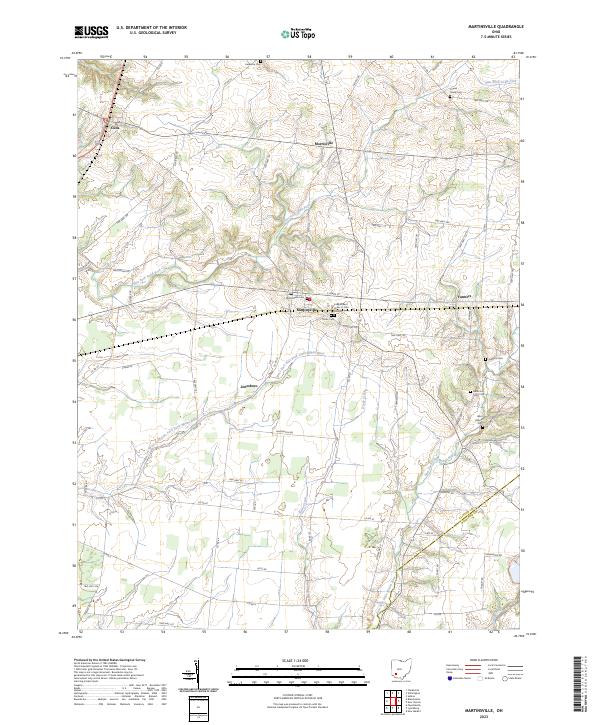 Martinsville, OH — USGS 7.5-minute topo (2023)