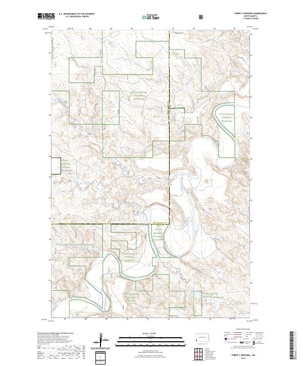 Three V Crossing, ND — USGS 7.5-minute topo (2024)