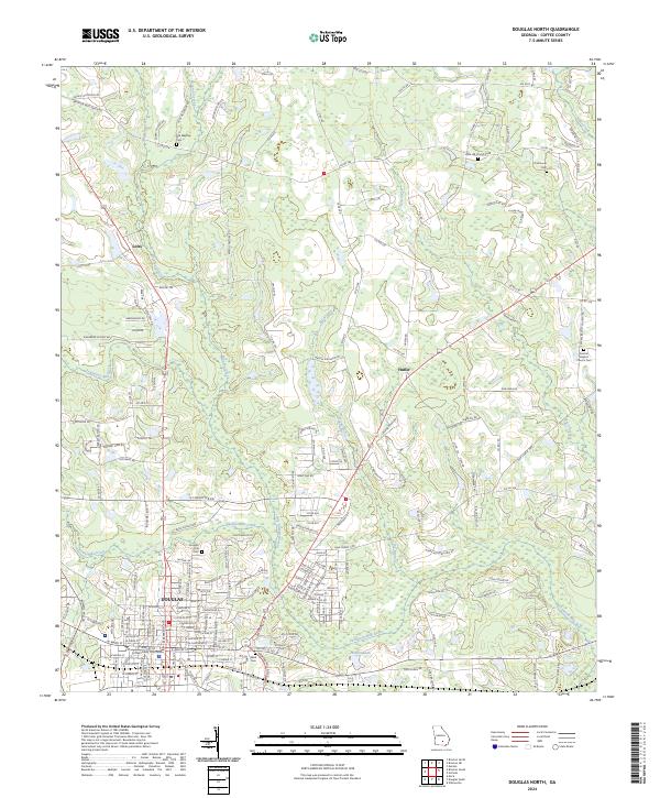 Douglas North, GA — USGS 7.5-minute topo (2024)