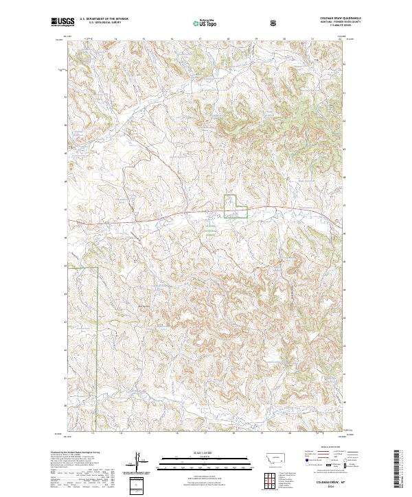 Coleman Draw, MT — USGS 7.5-minute topo (2024)