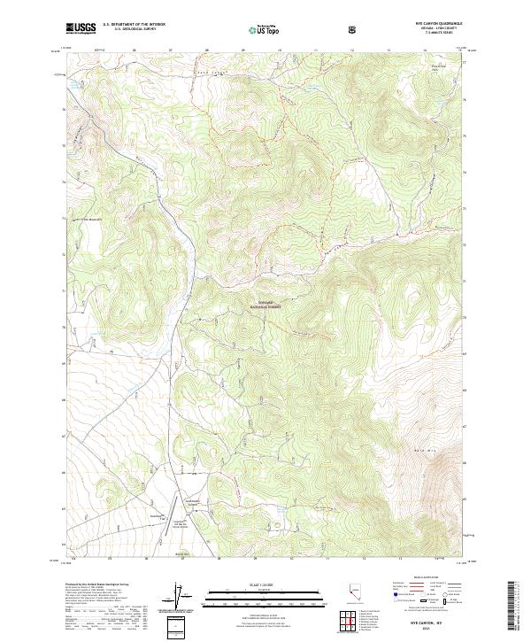Nye Canyon, NV — USGS 7.5-minute topo (2021)